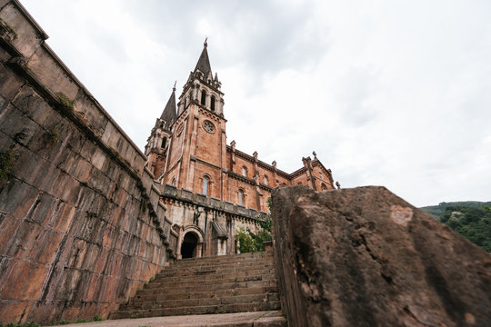Basilica of Santa Maria in Covadonga. Asturias, Spain