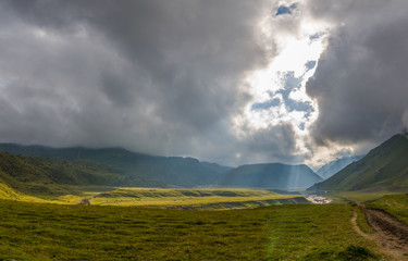 Mountain landscape of the Caucasus