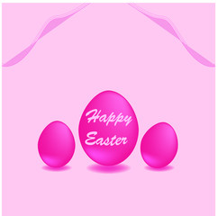happy easter ,congratulations easter pink decorative eggs