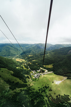 Cable car of Fuente D&Egrave;, in Picos de Europa, Spain