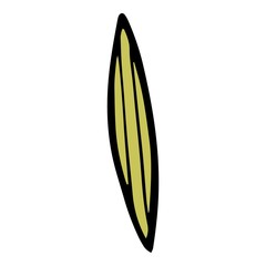 Easter long leaf icon. Hand drawn illustration of Easter long leaf vector icon for web design