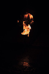 fire on black background