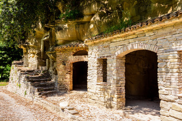 Fototapeta premium Eremo dei Frati Bianchi or Hermitage of the White Friars of Cupramontana, Province of Ancona, Marche Region, Italy