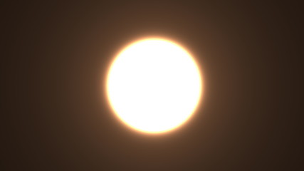 Beautiful Clear Big Sunrise (Sunset) Close-up Looped Animation. Big Red Hot Sun in Warm Air Distortion Above Horizon Seamless. 4k Ultra HD 4096x2160.
