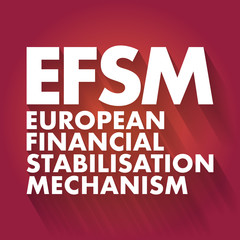 Fototapeta na wymiar EFSM - European Financial Stabilisation Mechanism acronym, business concept background