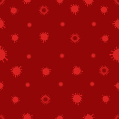Fototapeta na wymiar Red corona virus infection seamless pattern background