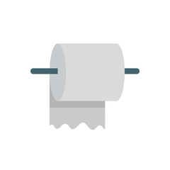 toilet paper flat icon, vector illustration