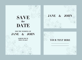 Wedding invitation, thank you card, save the date cards. Wedding invitation.