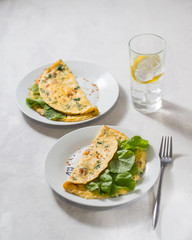 scrambled eggs with tomatoes herbs