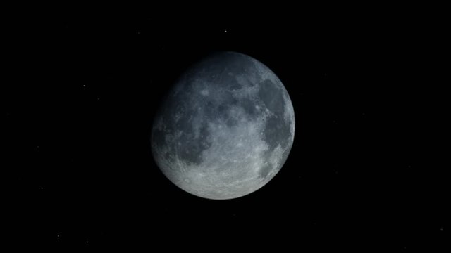 Moon phases time lapse from full moon to crescent.