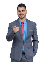 Smart mexican hipster businessman with suit