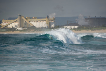 Fototapeta premium Barrelling waves, Wollongong, Australia