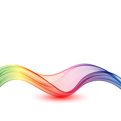 Abstract vector background with smooth color wave. Spectrum wavy lines