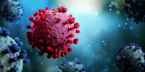 Coronavirus Covid-19 background - 3d rendering - 333039083