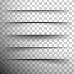 Vector realistic shadows.Vector set of transparent realistic shadow.