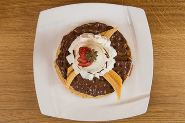 Delicious homemade gofre waffles