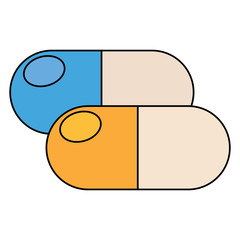 Isolated pill icon