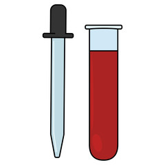 Dropper and test tube icon