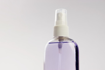 Sanitizer dispenser liquid soap bottle isolated on white background