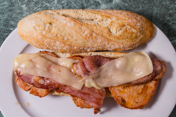 Tasty sandwich with chicken