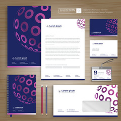 Corporate Business Identity template design stationery Vector abstract  background with memo Gift Items Color promotional souvenirs elements