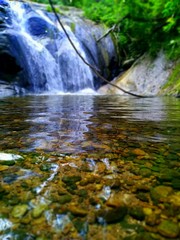 Beautiful hidden natural relaxing water fall inside the forest in Ella Sri Lanka
