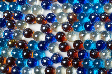 Fototapeta na wymiar A lot of multi-colored glass balls. Can be used as background.