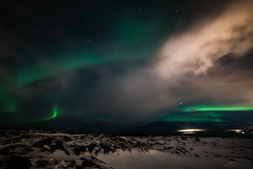 Fototapeta na wymiar Northern Lights Iceland