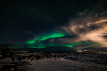 Fototapeta na wymiar Aurora Iceland