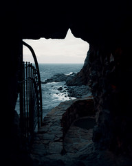 Scenic view arch leading to the sea