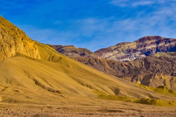 Death Valley golden sand  hills 