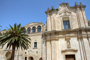 Fototapeta na wymiar Church of Sant'Agostino nei Sassi di Matera in the Italian city of Matera, Basilicata, Italy