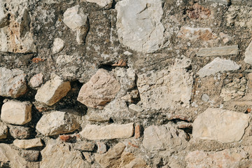 Texture. Ancient stone wall. Acropolis in Athens, Greece