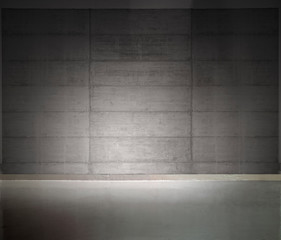 Empty room with concrete wall