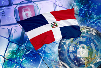 Concept of Dominican Republic national lockdown due to coronavirus crisis covid-19 disease. Country...
