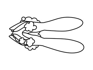 Isolated hands washing vector design