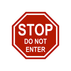 Stop and do not enter traffic sign