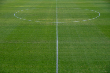Fototapeta na wymiar neat football pitch ready for the game