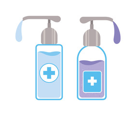 Isolated soap dispensers vector design