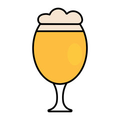 Isolated beer glass icon