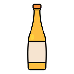 Isolated beer bottle icon