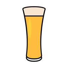 Isolated beer glass icon