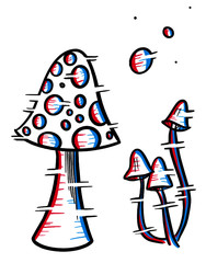 Glitchy Mushrooms