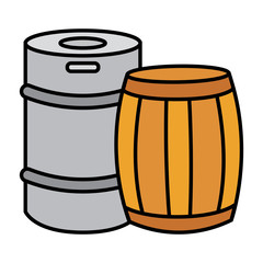 Isolated beer barrel icon
