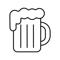 Isolated beer mug icon