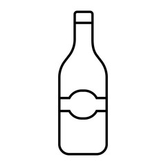 Isolated beer bottle icon