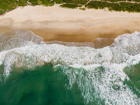 A view of Praia Mole (Mole beach), Galheta and Gravata - popular beachs in Florianopolis, Brazil
