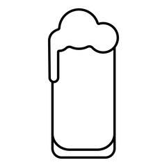 Isolated beer glass icon