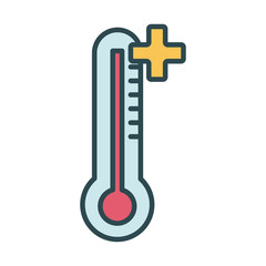 thermometer temperature measure fill style