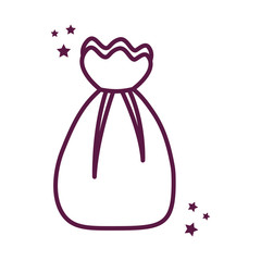 Isolated trash bag line style icon vector design